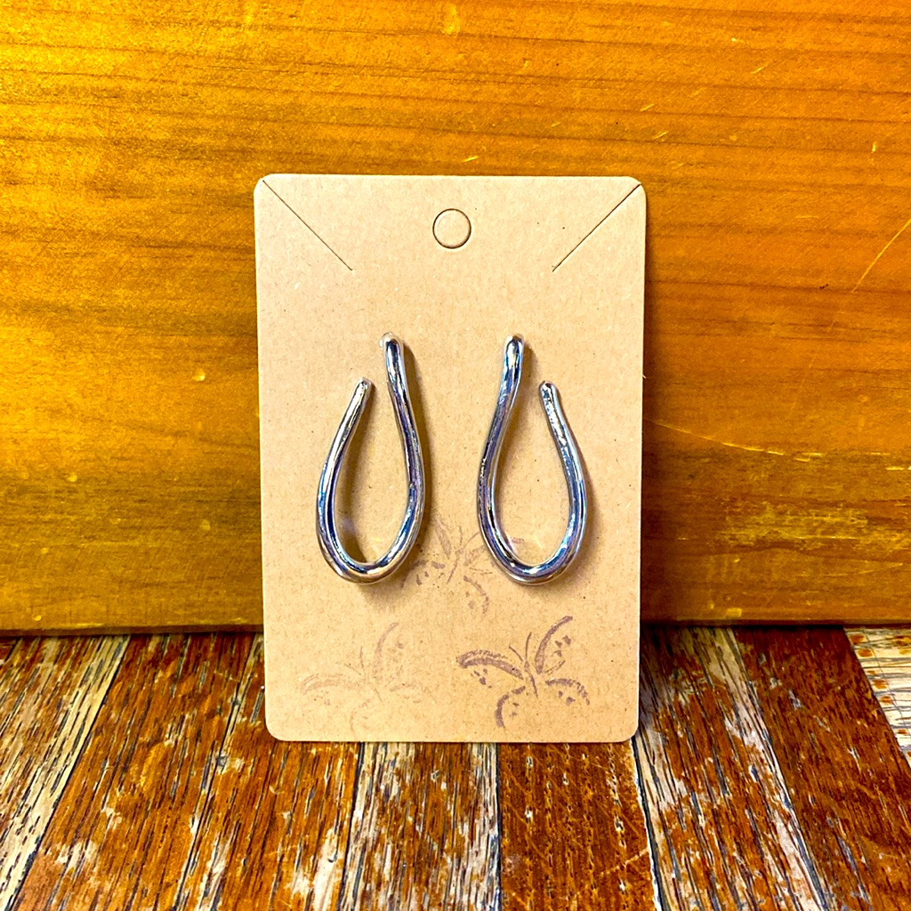 Earrings, Silver, Dangle, Post